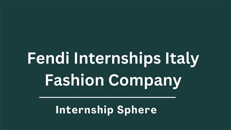 fendi internships